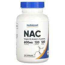 Nutricost, NAC Vegan N-Acetyl L-Cysteine 600 mg, NAC N-Ацетил-...