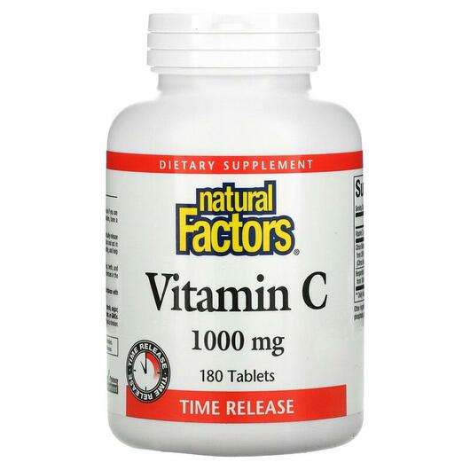 Основне фото товара Natural Factors, Vitamin C Time Release 1000 mg, Вітамін C, 18...