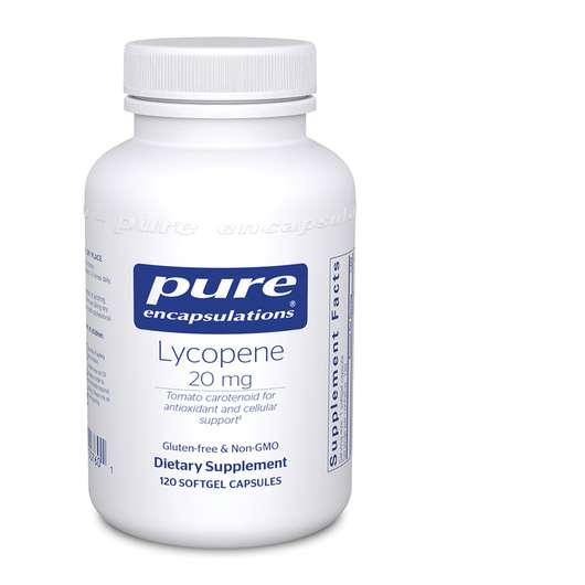 Основне фото товара Pure Encapsulations, Lycopene 20 mg, Лікопен, 120 капсул