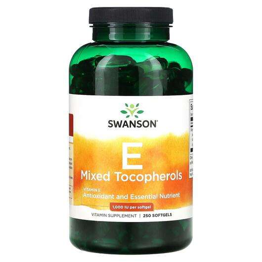 Основное фото товара Swanson, Витамин E Токоферолы, Vitamin E Mixed Tocopherols 100...