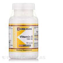 Kirkman, Vitamin E 100 IU, Вітамін E Токофероли, 100 капсул