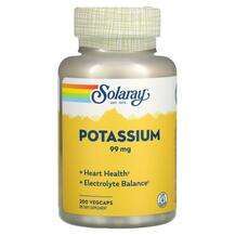 Solaray, Potassium 99 mg, Калій 99 мг, 200 капсул