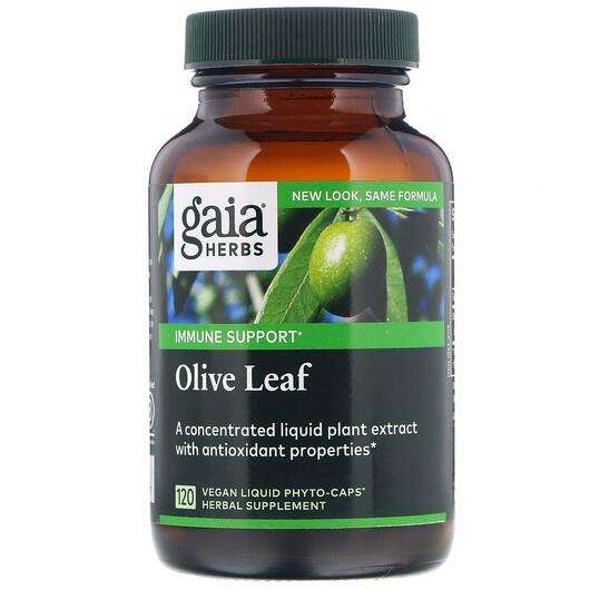 Основне фото товара Gaia Herbs, Olive Leaf, Екстракт листя оливи, 120 капсул