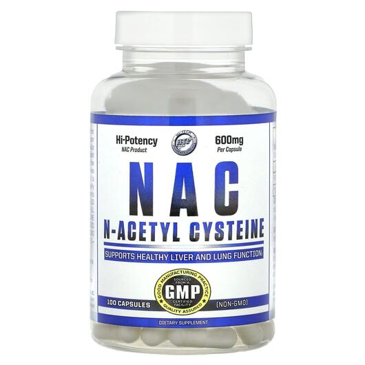Основне фото товара Hi Tech Pharmaceuticals, NAC 600 mg, N-ацетилцистеїн, 100 капсул