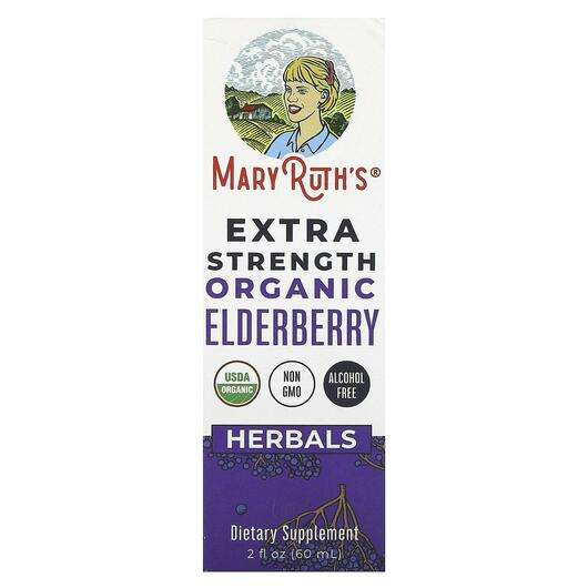 Основне фото товара MaryRuth's, Organic Elderberry Extra Strength, Чорна Бузина, 6...