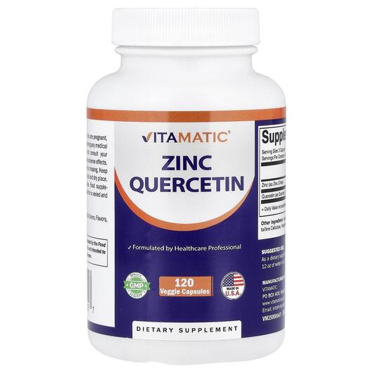 Основне фото товара Vitamatic, Zinc Quercetin, Кверцетин, 120 капсул