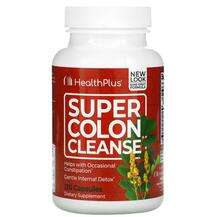 Health Plus, Поддержка кишечника, Super Colon Cleanse, 120 капсул