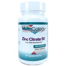 Zinc Citrate 50 mg, Цитрат Цинку 50 мг, 60 капсул