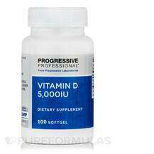 Progressive Labs, Vitamin D 5000 IU, Вітамін D3, 100 капсул