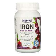 YumV's, Iron with Vitamin C Grape Flavor, Залізо, 60 Jellies