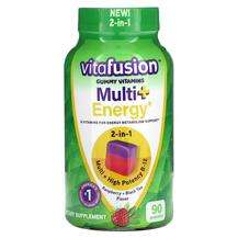 VitaFusion, Multi+Energy Raspberry + Black Tea, Мультивітаміни...