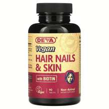 Deva, Hair Nails Skin, Шкіра нігті волосся, 90 таблеток