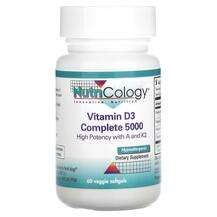 Nutricology, Витамин D, Vitamin D3 Complete 5000, 60 капсул