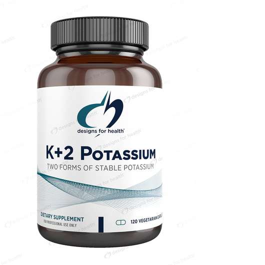 Основне фото товара Designs for Health, K+2 Potassium, Калій, 120 капсул