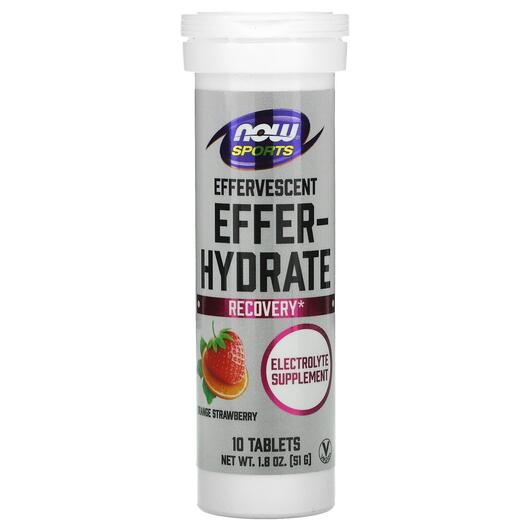 Основне фото товара Sports Effer-Hydrate Orange Strawberry 10 Tablets, Електроліти, 5