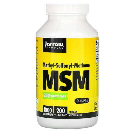 Основне фото товара Jarrow Formulas, MSM 1000 mg, МСМ 1000 мг, 200 капсул