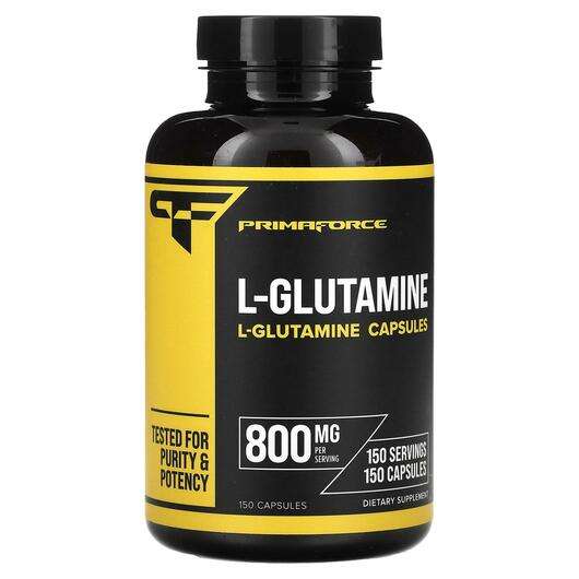 Основное фото товара Primaforce, L-Глютамин, L-Glutamine 800 mg, 150 капсул