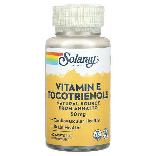 Основное фото товара Solaray, Токотриенолы, Vitamine E Tocotrienols 50 mg, 60 капсул