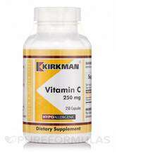 Kirkman, Витамин C, Vitamin C 250 mg Hypoallergenic, 250 капсул