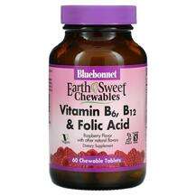 Bluebonnet, Chewables B6 B12 Folic Acid, Витаміни B6 B12 Фоліє...