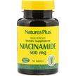 Фото товару Natures Plus, Niacinamide 500 mg 90, Ніацинамід 500 мг, 90 таб...