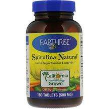 Earthrise, Спирулина 500 мг, Spirulina Natural 500 mg, 180 таб...