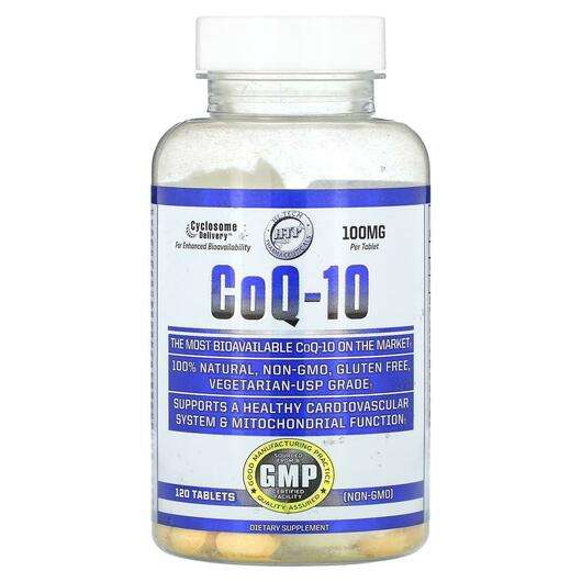 Основное фото товара Hi Tech Pharmaceuticals, Коэнзим Q10, CoQ-10 100 mg, 120 таблеток