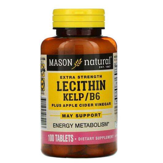 Основне фото товара Mason, Lecithin Kelp/B6, Лецитин, 100 таблеток