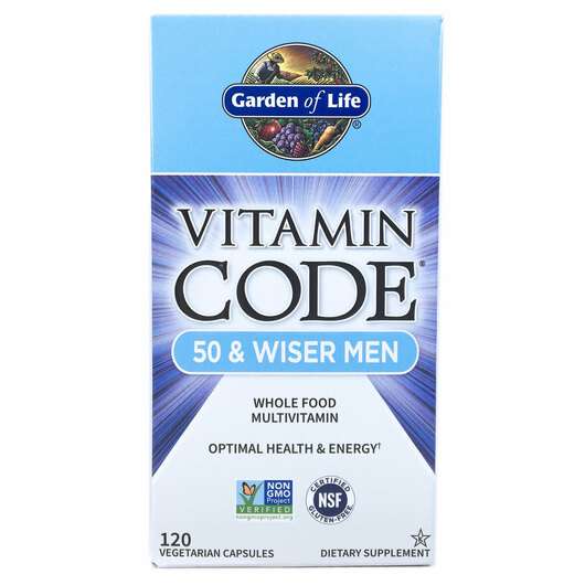 Vitamin Code 50 & Wiser Men, 120 Vegetarian Capsules