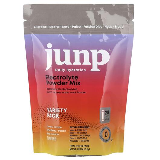 Основное фото товара Electrolyte Powder Mix Variety Pack 20 Stick Packs, Электролиты, 