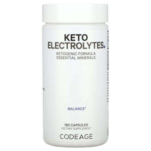 Основное фото товара CodeAge, Электролиты, Keto Electrolytes Ketogenic Formula, 180...