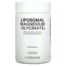 CodeAge, Глицинат Магния, Liposomal Magnesium Glycinate, 120 к...
