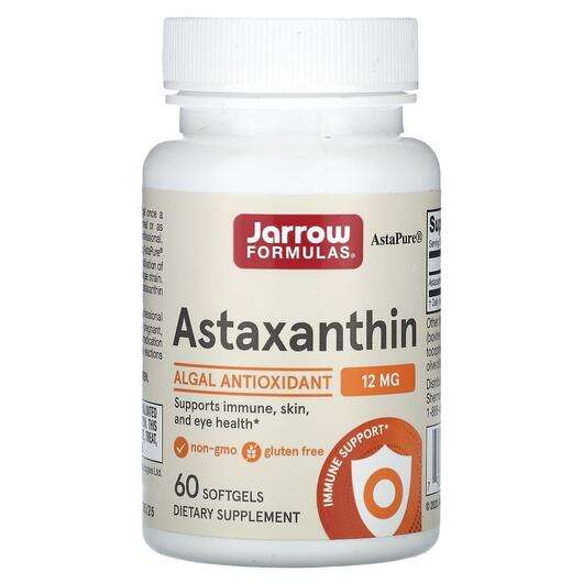 Основне фото товара Jarrow Formulas, Astaxanthin 12 mg, Астаксантин 12 мг, 60 капсул