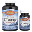 Carlson, МСТ Триглицериды, MCT & Omega-3 120 +, 30 капсул