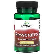 Swanson, Resveratrol 500 mg, Ресвератрол, 30 капсул