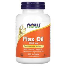 Flax Oil 1000 mg Льняное Масло NOW 100 капсул