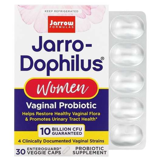 Jarro-Dophilus Vaginal 10, Вагінальні пробіотики, 30 капсул