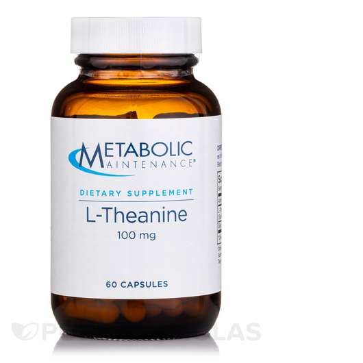 Основне фото товара Metabolic Maintenance, L-Theanine 100 mg, L-Теанін, 60 капсул