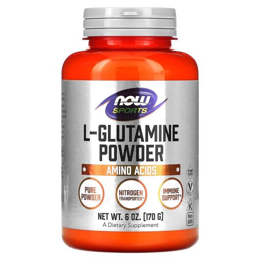Основне фото товара NOW Foods, Sports L-Glutamine Powder, L-Глутамін, 170 г