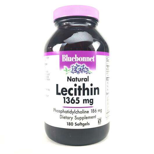 Основне фото товара Bluebonnet, Natural Lecithin 1365 mg, Лецитин 1365 мг, 180 капсул