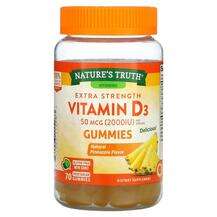 Nature's Truth, Жевательный D3, Vitamin D3 50 mcg Gummies...