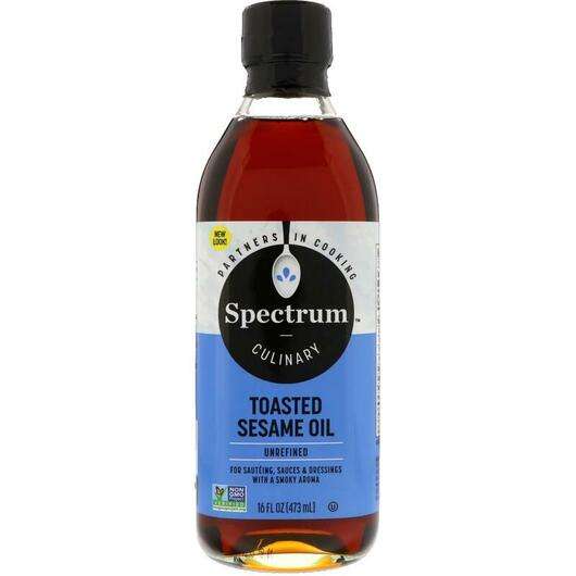 Spectrum Culinary Toasted Sesame Oil Unrefined 473, Підсмажене кунжутне олію нерафіновану, 473 мл