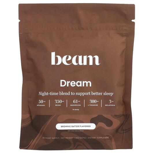 Основное фото товара Beam Organics, Поддержка сна, Dream Brownie Batter, 207 г