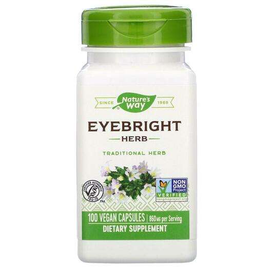 Основне фото товара Nature's Way, Eyebright Herb, Очанка 430 мг, 100 капсул