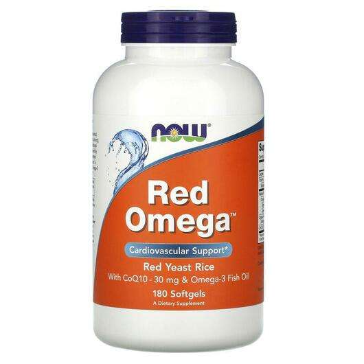 Основне фото товара Now, Red Omega, Червоний дріжджовий рис, 180 капсул