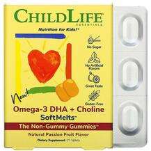 ChildLife, Омега-3 с Холином, Omega-3 DHA + Choline SoftMelts,...