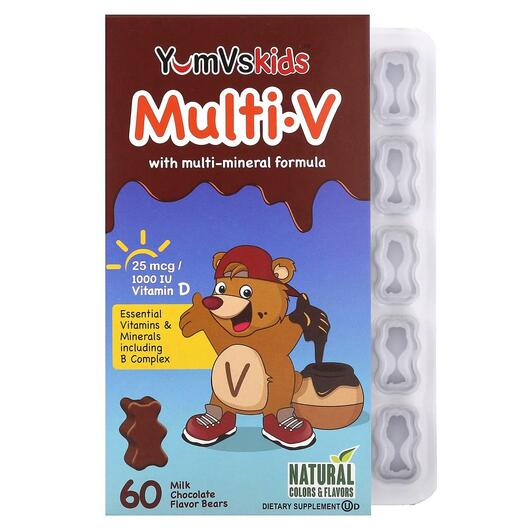 Основне фото товара Multi V with Multi-Mineral Formula Milk, Мінеральні добавки, 60 B