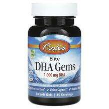 Carlson, ДГК, Elite DHA Gems 1000 mg, 30 капсул