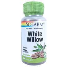 Solaray, White Willow, Кора Білої Верби 400 мг, 100 капсул