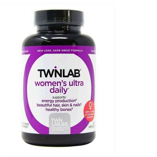 Основное фото товара Twinlab, Мультивитамины для женщин, Women's Ultra Daily, 120 к...